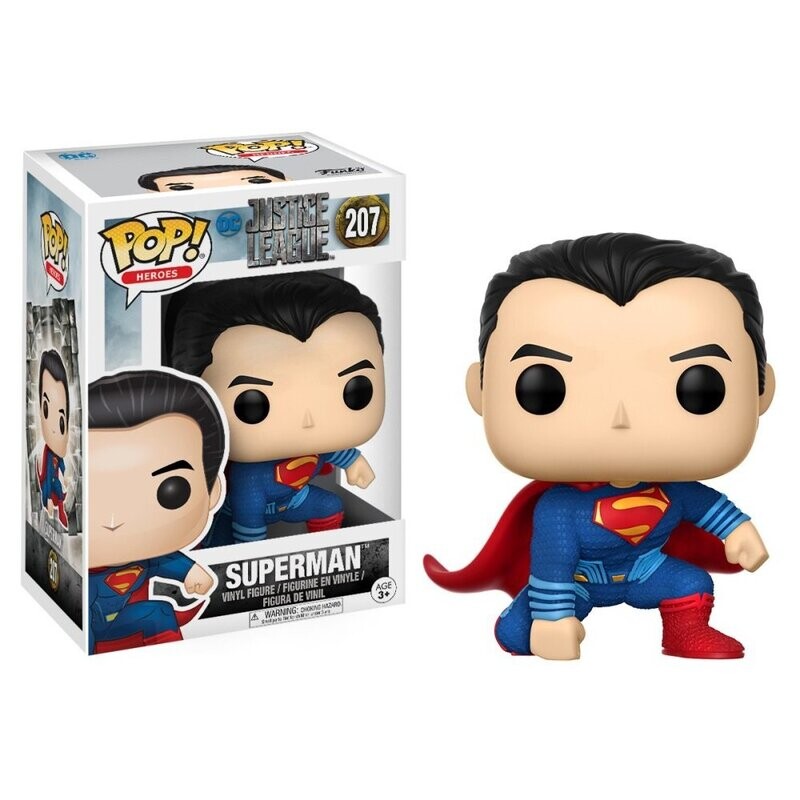 Superman Justice League 3 3/4&quot;H POP! Heroes Vinyl Figure #207