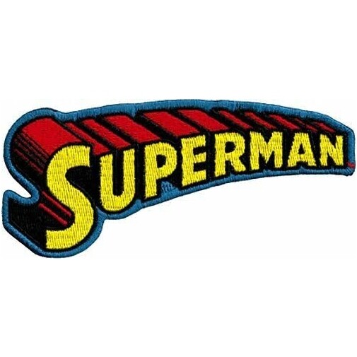 Superman 4 1/2&quot;L Embroidered Patch