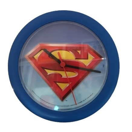 8 1/2&quot;D Superman Plastic Wall Clock