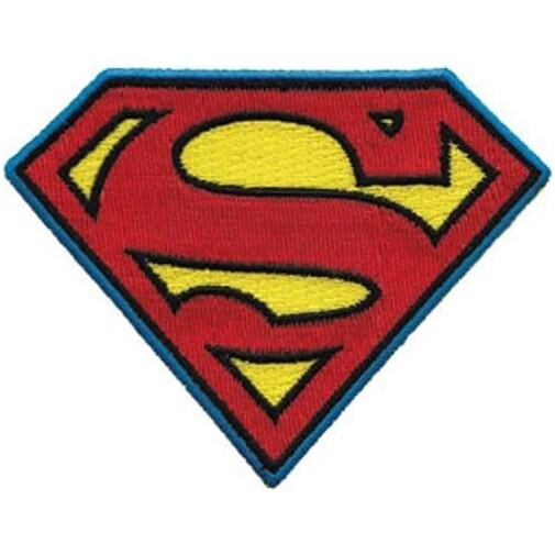 Superman 3 1/2&quot;L Emblem Embroidered Patch