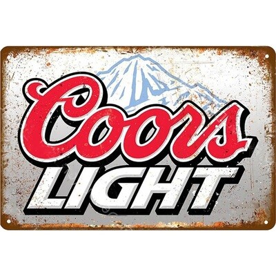 Coors Light Metal Sign 11 3/4"W x 7 3/4"H