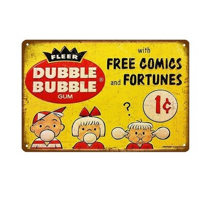 Dubble Bubble Metal Sign 11 3/4"W x 7 3/4"H