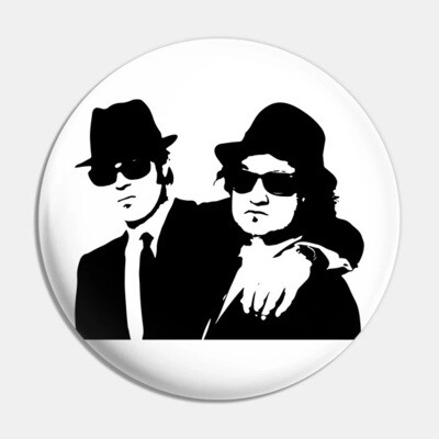 2 1/4"D Blues Brothers Silhouette Pinback Button