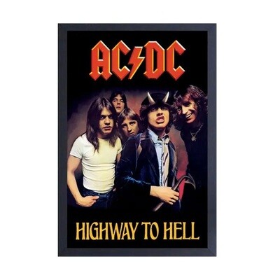 AC/DC Highway to Hell Gel Coated Canvas Print