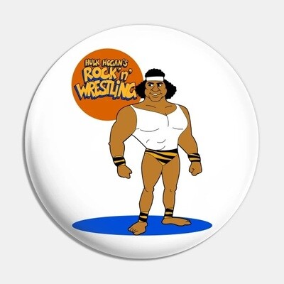 2 1/4"D Superfly Jimmy Snuka Rock 'n' Wrestling Pinback Button