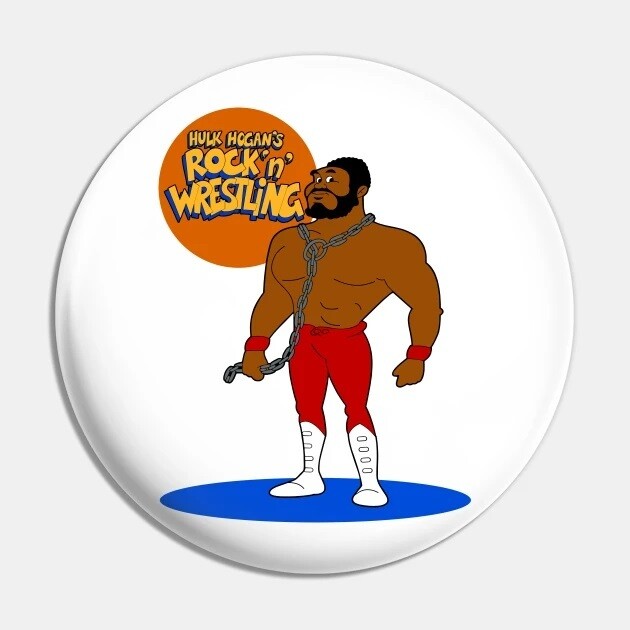 2 1/4&quot;D Junkyard Dog Rock &#39;n&#39; Wrestling Pinback Button