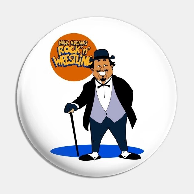 2 1/4"D Mr. Fuji Rock 'n' Wrestling Pinback Button