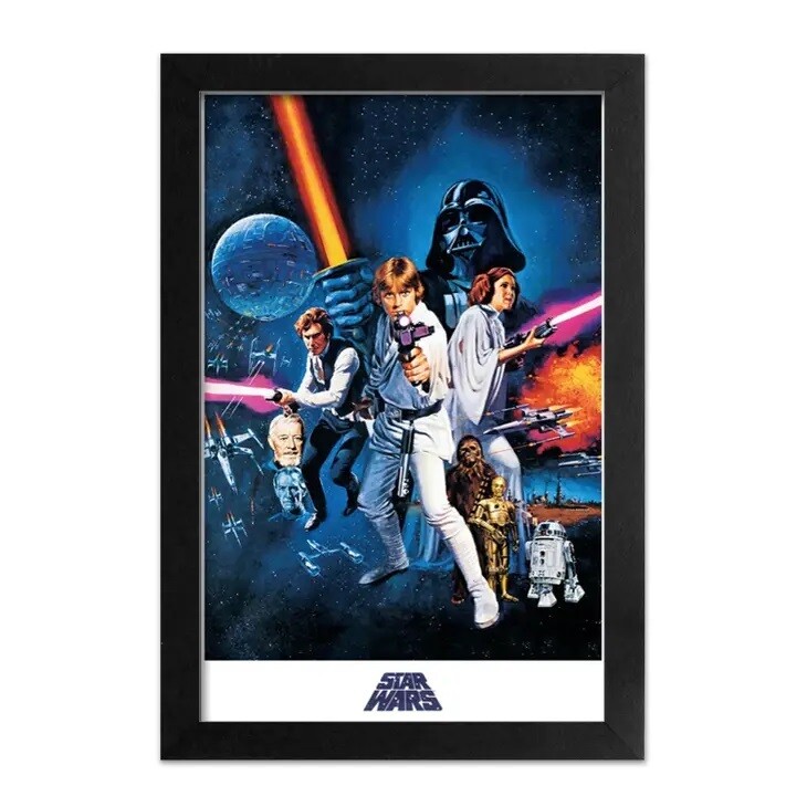 Star Wars Movie Poster Gel Coated Canvas Print