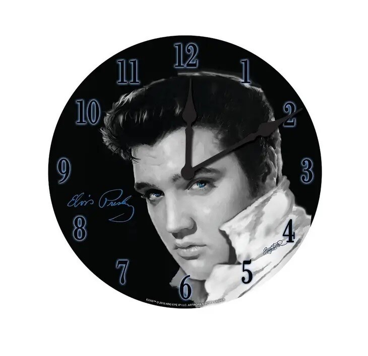 11 3/4&quot;D Elvis Presley Plastic Wall Clock