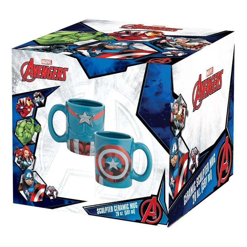 Marvel - Captain America 20 oz. Sculpted Ceramic Mug