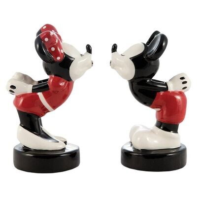 Mickey Mouse and Minnie Mouse Sculpted Salt and Pepper Set