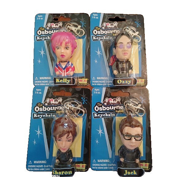 The Osbournes Set of 4 Figural 3 1/2&quot;H Keychains