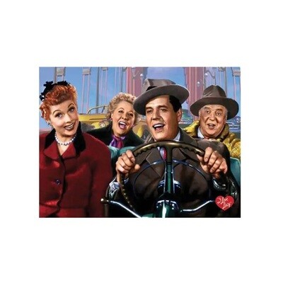 I Love Lucy Cast in the Car Metal Magnet