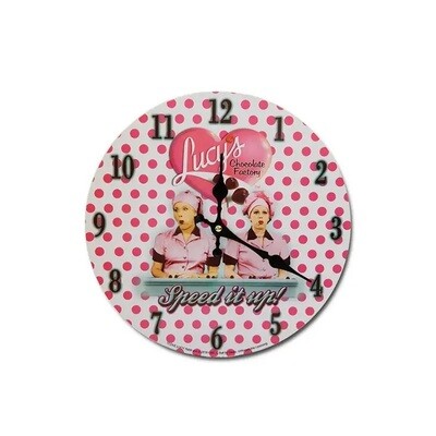 11 3/4"D I Love Lucy "Lucy's Chocolate Factory" Plastic Wall Clock
