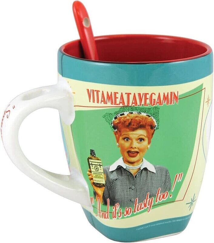 I Love Lucy "Vitameatavegamin" 12 Ounce Ceramic Mug &amp; Spoon