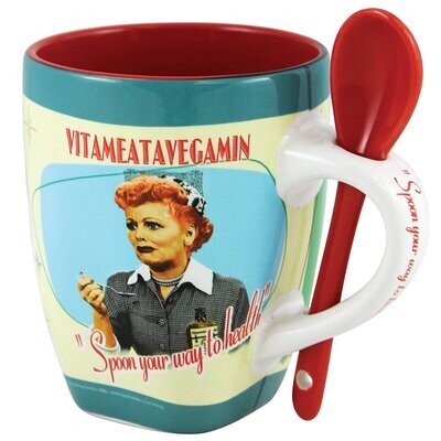 I Love Lucy "Vitameatavegamin" 12 Ounce Ceramic Mug & Spoon