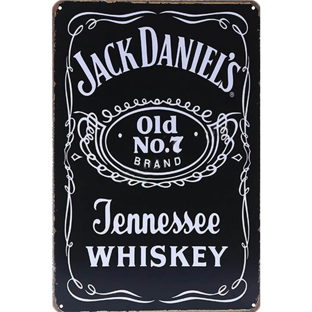 Jack Daniel's Label Metal Sign 7 3/4"W x 11 3/4"H