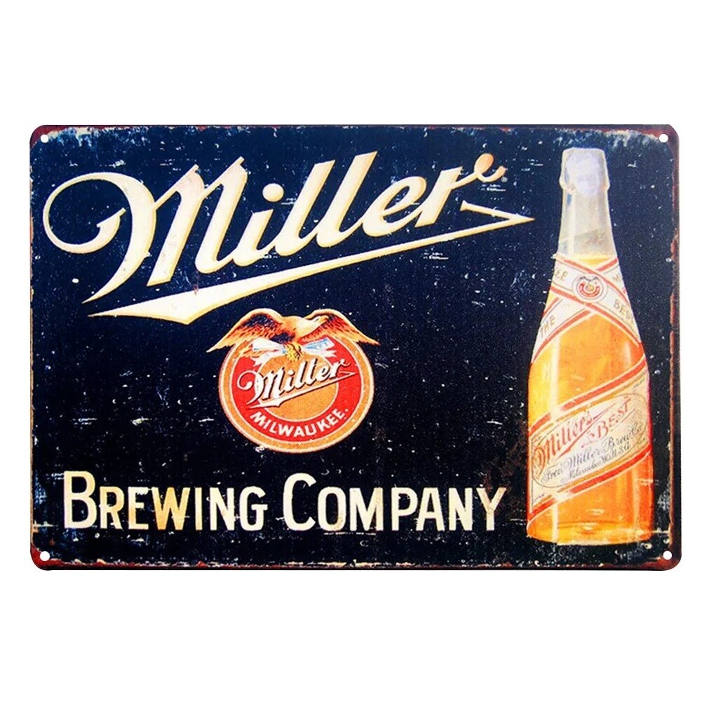 Miller Brewing Company Metal Sign 11 3/4&quot;W x 7 3/4&quot;H