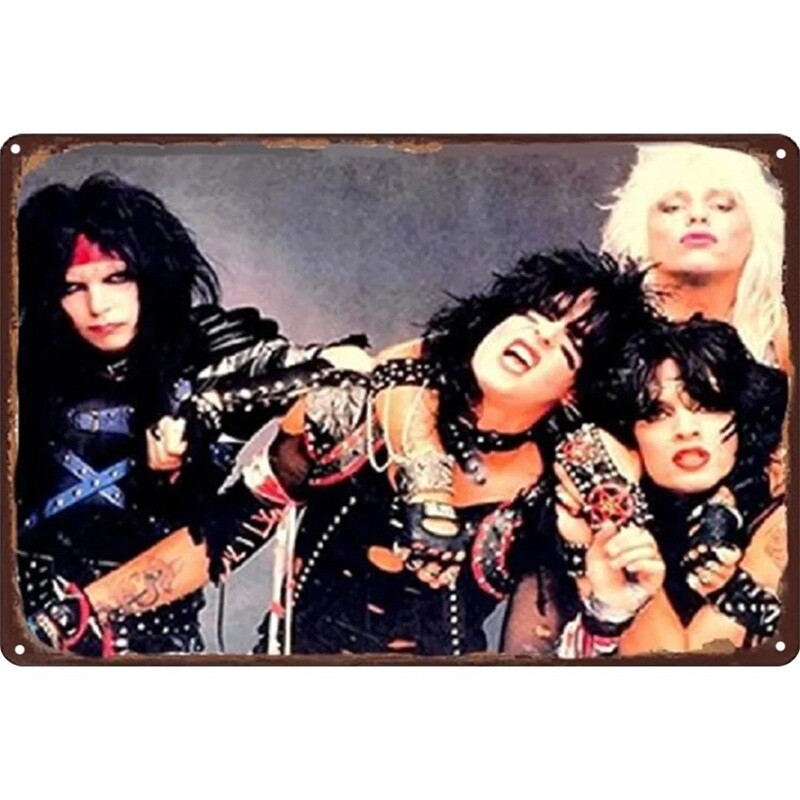 Motley Crue Metal Sign 11 3/4&quot;W x 7 3/4&quot;H