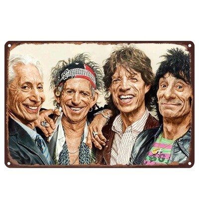 The Rolling Stones  Metal Sign 11 3/4"W x 7 3/4"H