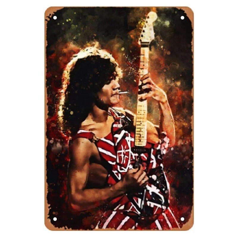 Van Halen - Eddie Classic Metal Sign 7 3/4&quot;W x 11 3/4&quot;H