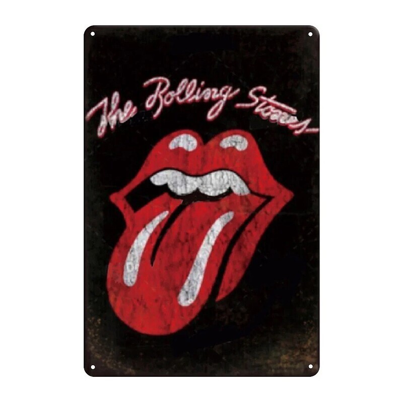 The Rolling Stones &quot;Tongue&quot; Metal Sign 7 3/4&quot;W x 11 3/4&quot;H