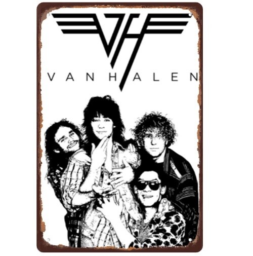 Van Halen with Sammy Hagar Metal Sign 7 3/4&quot;W x 11 3/4&quot;H