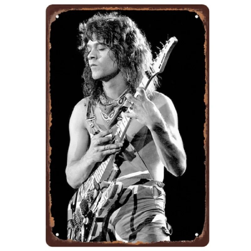 Van Halen &quot;Tapping&quot; Metal Sign 7 3/4&quot;W x 11 3/4&quot;H