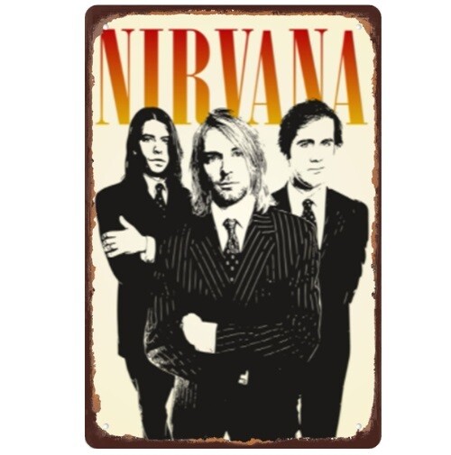 Nirvana in Suits Metal Sign 7 3/4"W x 11 3/4"H