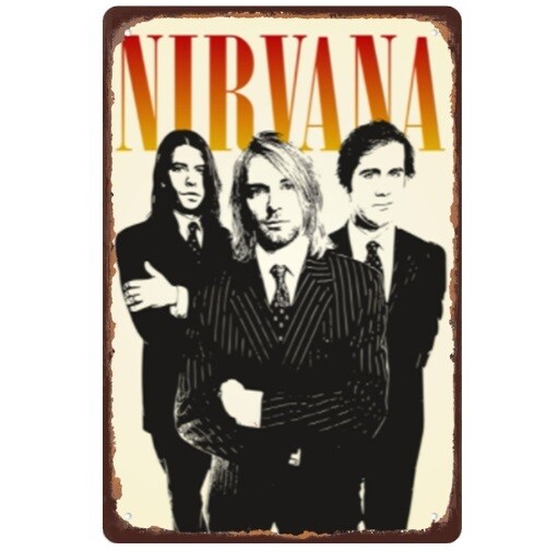 Nirvana in Suits Metal Sign 7 3/4&quot;W x 11 3/4&quot;H