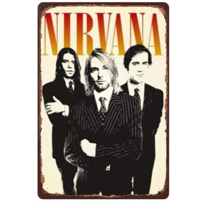 Nirvana in Suits Metal Sign 7 3/4"W x 11 3/4"H