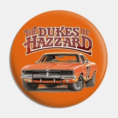 2 1/4"D Dukes of Hazzard General Lee Pinback Button