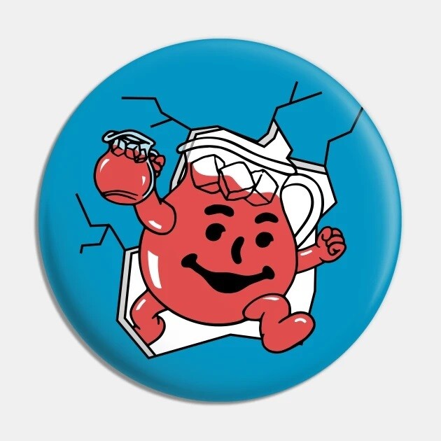 2 1/4"D Kool-Aid Man Pinback Button