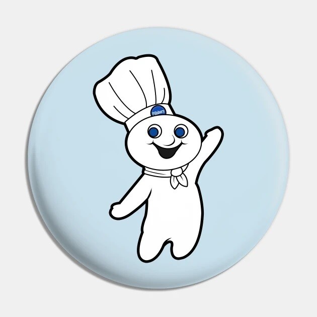 2 1/4"D Pillsbury Dough Boy Pinback Button