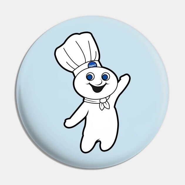 2 1/4&quot;D Pillsbury Dough Boy Pinback Button