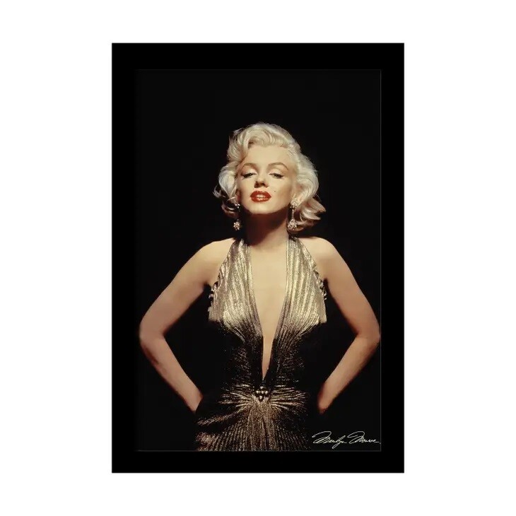 Marilyn Monroe &quot;Gold&quot; Gel Coated Canvas Print