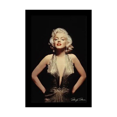 Marilyn Monroe "Gold" Gel Coated Canvas Print