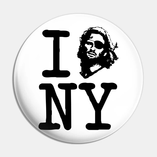 2 1/4&quot;D Escape from NY &quot;I snake NY&quot; Pinback Button