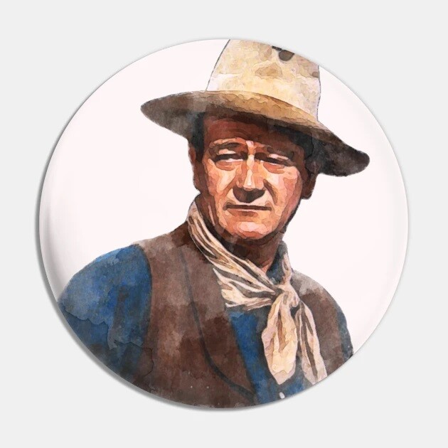 2 1/4"D John Wayne Pinback Button