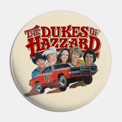 2 1/4"D Dukes of Hazzard Cast Pinback Button