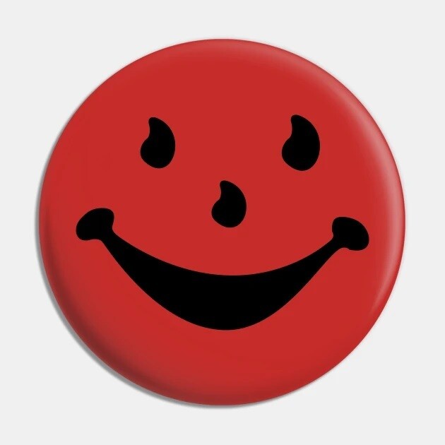 2 1/4&quot;D  Kool-Aid Man Face Pinback Button