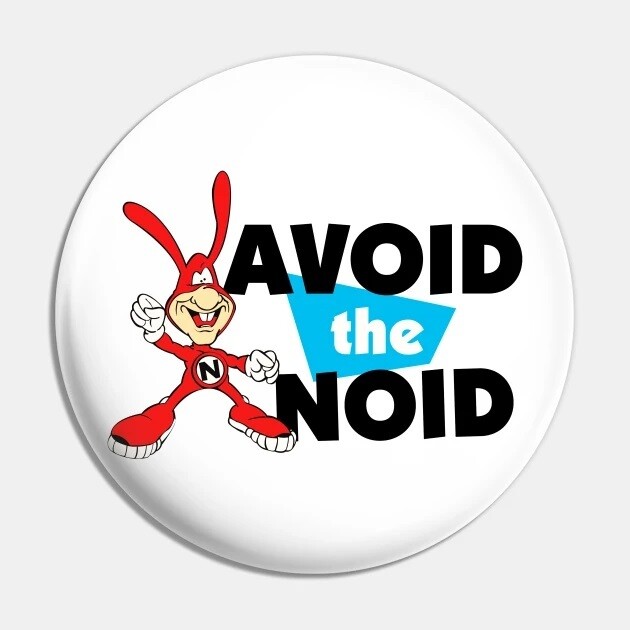 Domino&#39;s Pizza 2 1/4&quot;D &quot;Avoid The Noid&quot; Pinback Button