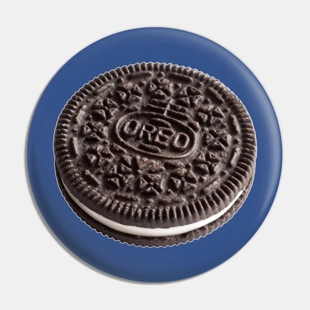 2 1/4"D Oreo Cookie Pinback Button
