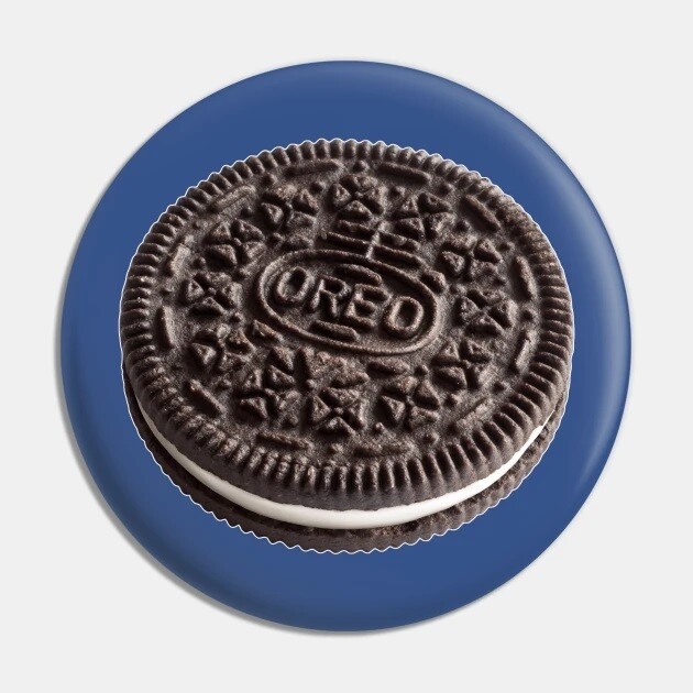 2 1/4&quot;D Oreo Cookie Pinback Button