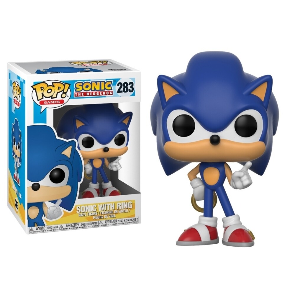 Sonic with Ring 3 3/4&quot;H POP! Games Vinyl Figure #283