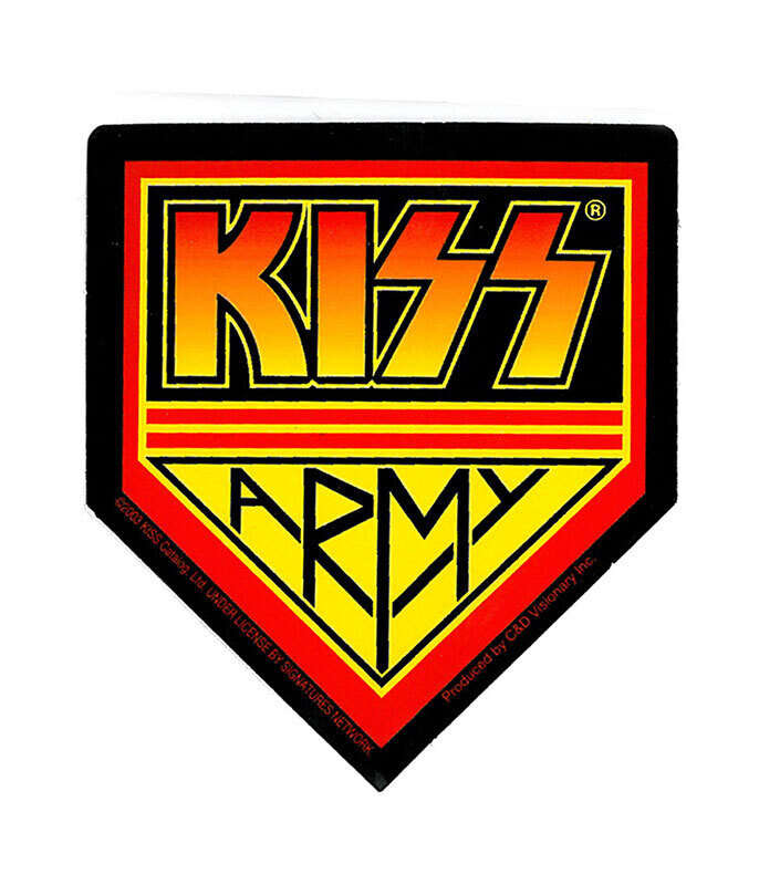 KISS Army 3 1/2"W x 4"H Sticker
