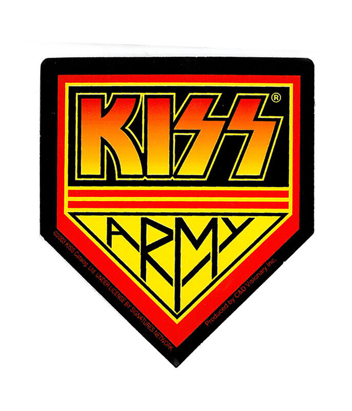 KISS Army 3 1/2&quot;W x 4&quot;H Sticker