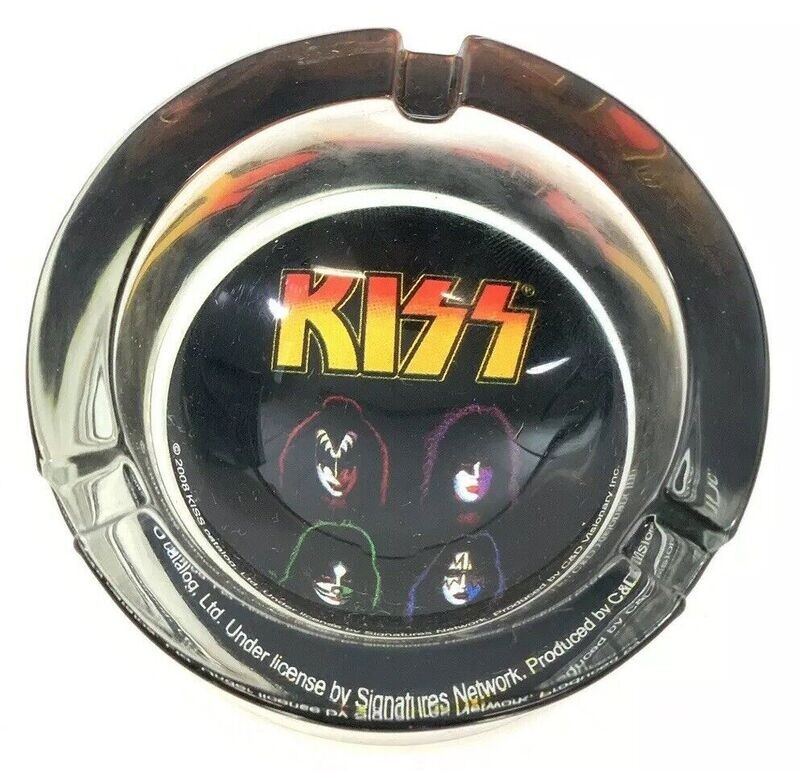 KISS 3 1/4"D Glass Ashtray or Incense Burner