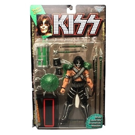 KISS Peter Criss McFarlane Series One Ultra Acton Figures with I Letter Base