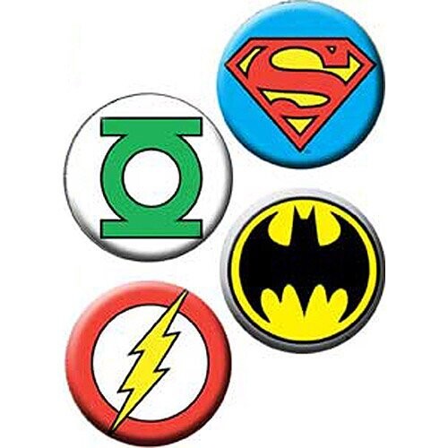 DC Comics 4 Piece Pinback Button Set